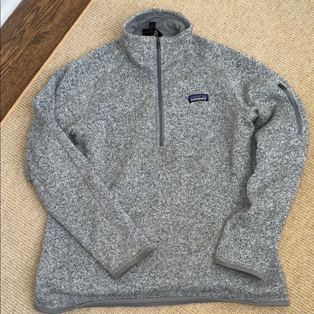 Patagonia Women’s Better Sweater Gray Quarter-Zip Fleece Pullover